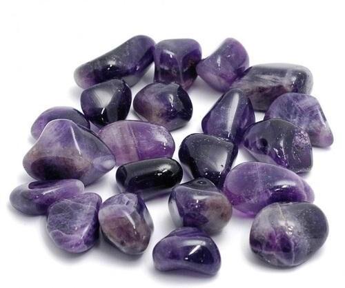 Round Amethyst Polished Pebbles, For Flooring, Size : 14x14Inch, 15x15Inch