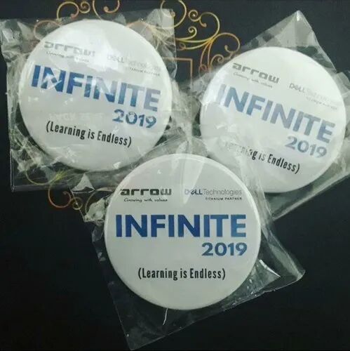 Round Metal Printed Badge