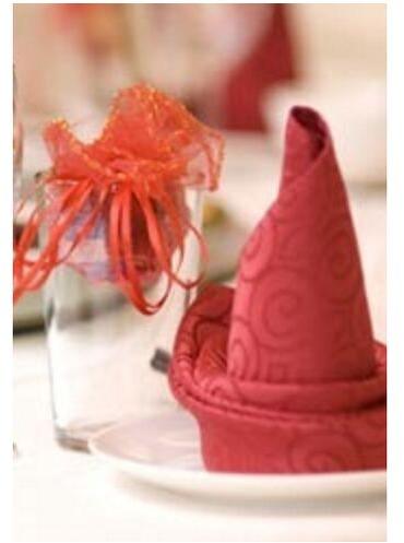 Polyster Dzire Napkins, Color : Red