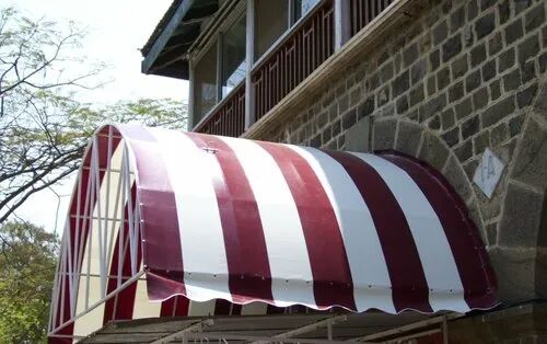 PVC Dome Awning, For Outdoor Shading, Pattern : Striped