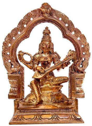 5 Inch Bronze Saraswati Statue