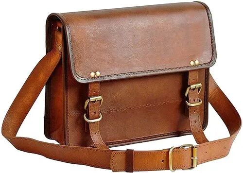 Plain Mens Messenger Leather Bag, Gender : Female