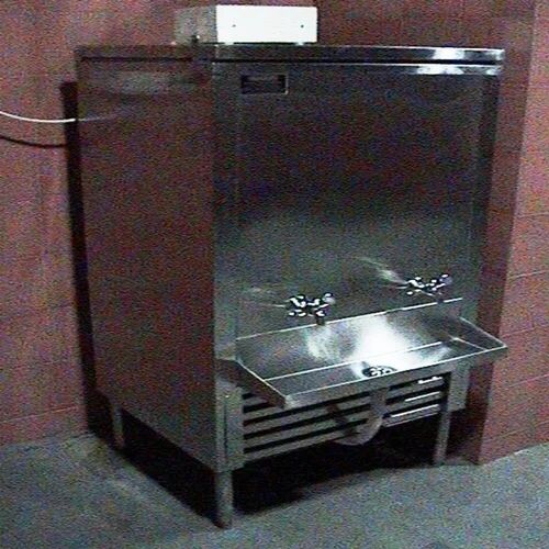 White Stainless Steel Water Cooler