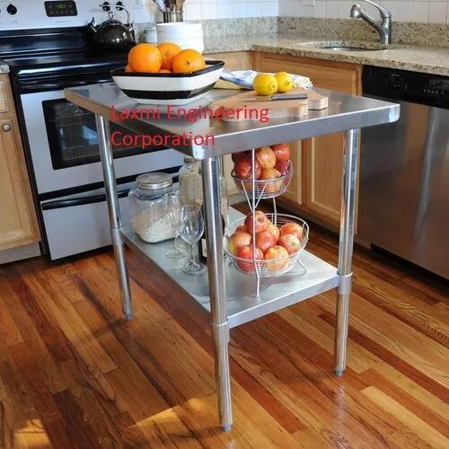 Stainless Steel Kitchen Work Table, Color : Silver