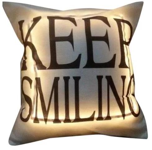 Square LED Cushion, For Home, Apartments, Size : 18x18 Inch