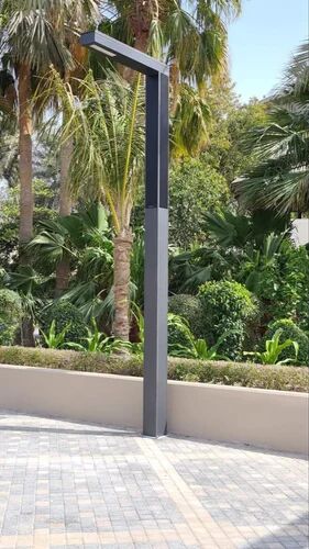 Warm White Mild Steel Lamp Pole, For Street