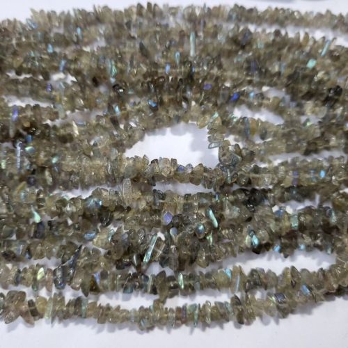 Grey 36 Inch Labradorite Chip Beads Strand, For Jewelry, Jewellery, Occasion : Party