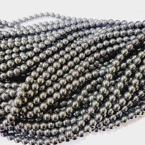 Black Hematite Round 8mm Gemstone Beads, For Jewellerty