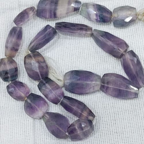 Purple Gemstone Fluorite Tumble Stone Beads, For Jewelry, Jewellery Making, Occasion : Party