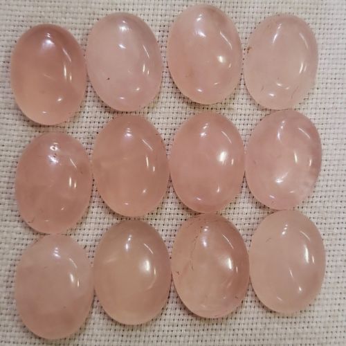 Light-pink Solid Mixed Shape Rose Quartz Gemstone Calibrated Cabochons, For Jewellery Use, Size : 0-20mm