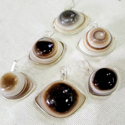 Sulemani Hakik Agate Evil Eye Gemstone Pendant