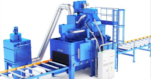 Shot Blasting Machine, Color : Blue