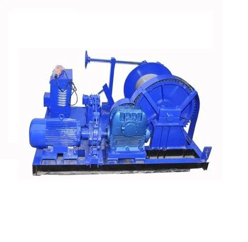 Blue Mild Steel Electric Winch, For Crane