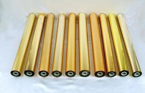 Polyester Plain Golden Hot Stamping Foil, Length : 120m