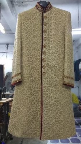 Embroidered Silk Sherwani, Occasion : Wedding Wear