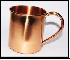 Round Polished Copper Straight Mugs, For Drinkware, Style : Antique