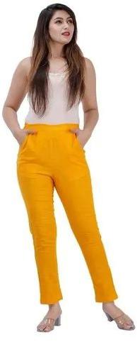 Cozzuni Plain Polyester Ladies Casual Trouser, Feature : Anti-Wrinkle, Comfortable