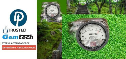Aluminium Gemtech Differential Pressure Gauge, For Air Compressor, Marine Engines, Display Type : Analog