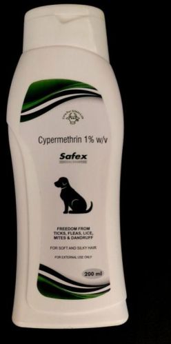 Liquid Cypermethrin 1% Dog Shampoo, Packaging Size : 200ml