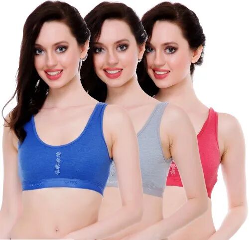 Plain Sports Bra, Size : 32B