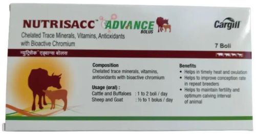 Nutrisacc Advance Bolus, For Animals Use, Packaging Type : Box