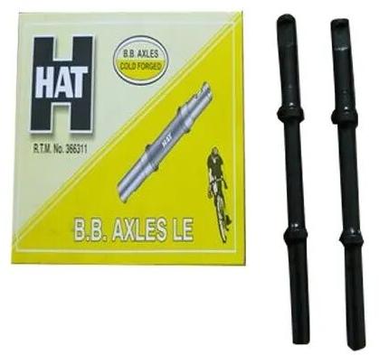 Black Steel Bicycle Axle, Packaging Type : Box