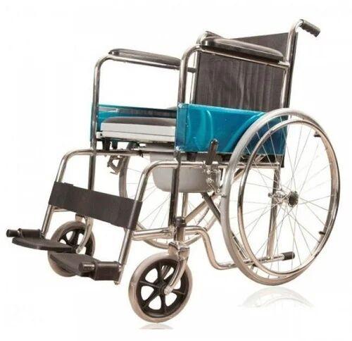 COMMODE WHEEL CHAIR, Weight Capacity : 351 To 450 Lbs.