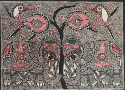 Polished Kachni Madhubani Painting, For Wall Decoration, Home Decoration, Lobby Areas Office Decoration