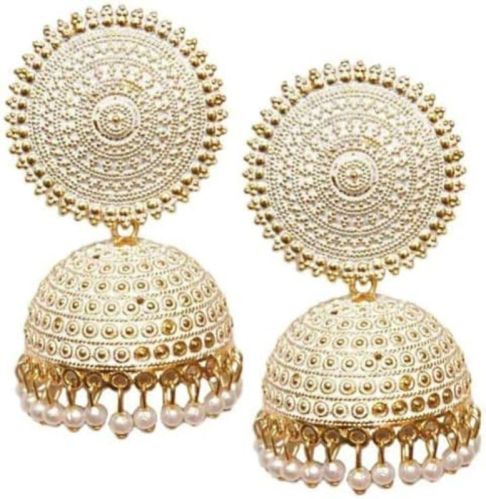 Polished Metal Kundan Jhumki, Style : Antique