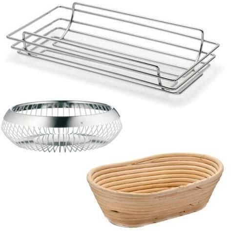 Stainless Steel Bread Basket, Color : Silver