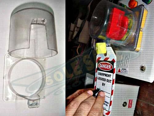 Plastic Electrical Panel Lockout, Color : Transparent