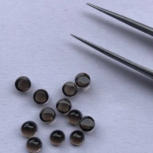 Quartz Gemstone Cabochon, Size : 6mm, 7mm, 8mm