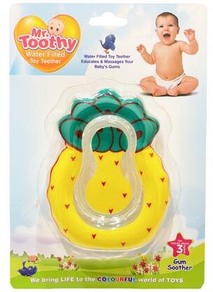 Mr. Toothy Plastic Baby Teether, Packaging Type : Blister Card Packaging