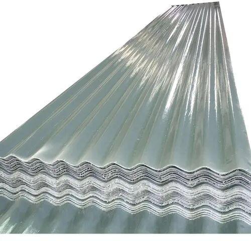Fiber FRP Coated Roofing Sheet, Color : Transparent