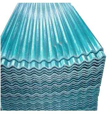 Color Coated FRP Corrugated Sheet, Color : Blue