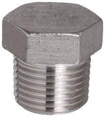 Silver Stainless Steel Hex Head Plug, For Pipe Fittings, Feature : Corrosion Resistance, High Quality