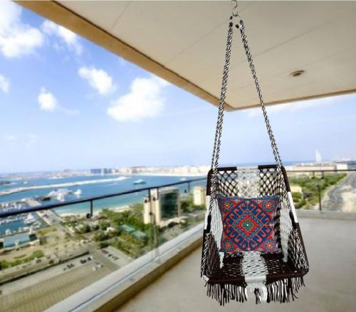 Smita Handicraft Rope Rectangular Swing Chair Adult for Living Room