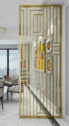 Rectangular Stainless Steel SS Partition, For Home, Pattern : Laser Cut