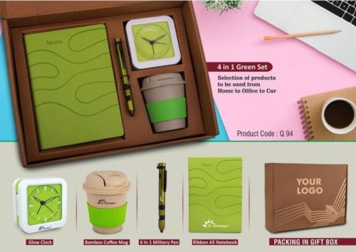 4 In 1 Green Corporate Gift Set