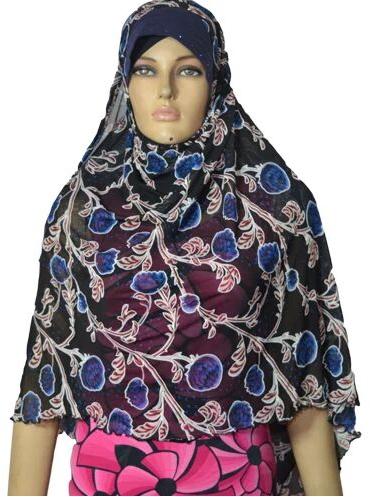 Printed Hijab, Size : 24'26'28'30 Inch