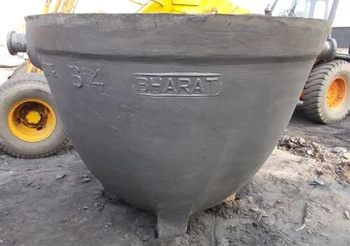 Smooth Cast Iron Slag Pots, Color : Grey