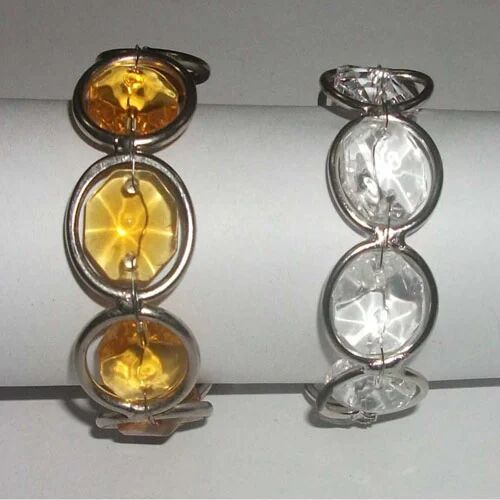 Round Glass Bead - Iron Crystal Napkin Ring, Size : 2 Inch