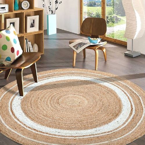 100% Jute Yarn MRIC-021 Braided Rugs
