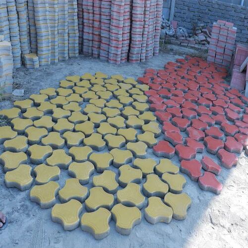 Gray Ceramic Zig Zag Paver Block