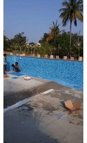 Glass Stone Swimming Pool Tiles, For CI, CE, BF, BW, F, Color : Blue
