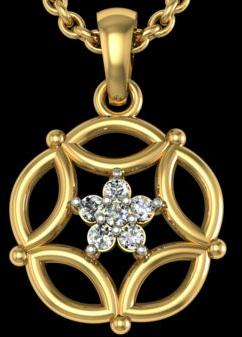 Floral Design Diamond Pendant