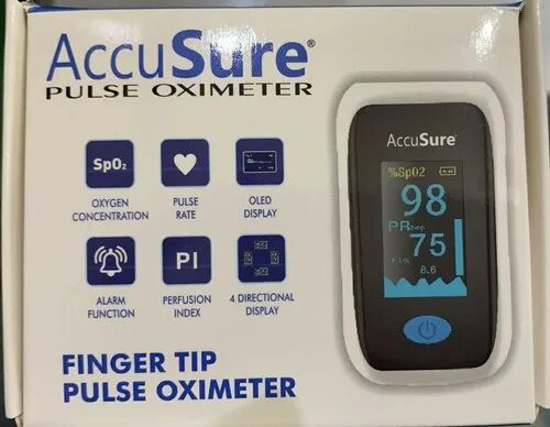 Accusure Fingertip Pulse Oximeter, Display Type : Dual Color OLED Display