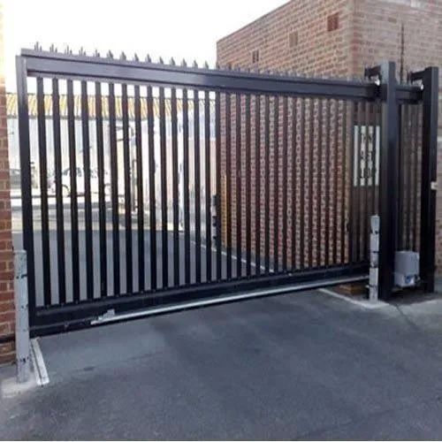 Mild Steel Motorized Sliding Gate, For Security Purpose