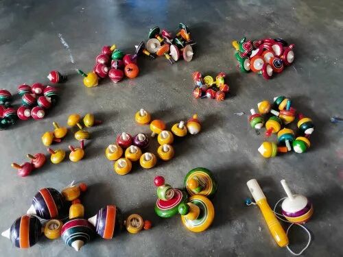 Paint Coated Wooden Spinning Top, For Toys Gifts Return Gifts, Gender : Unisex