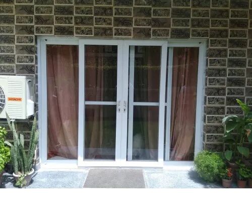 Finished UPVC Sliding Door, Frame Color : Pristine White